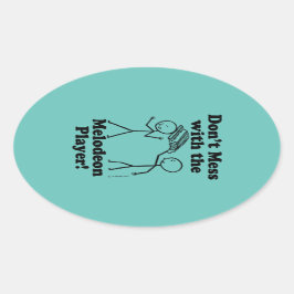 Nicht mit dem Oval-Aufkleber des Melodeon-Spielers Ovaler Aufkleber