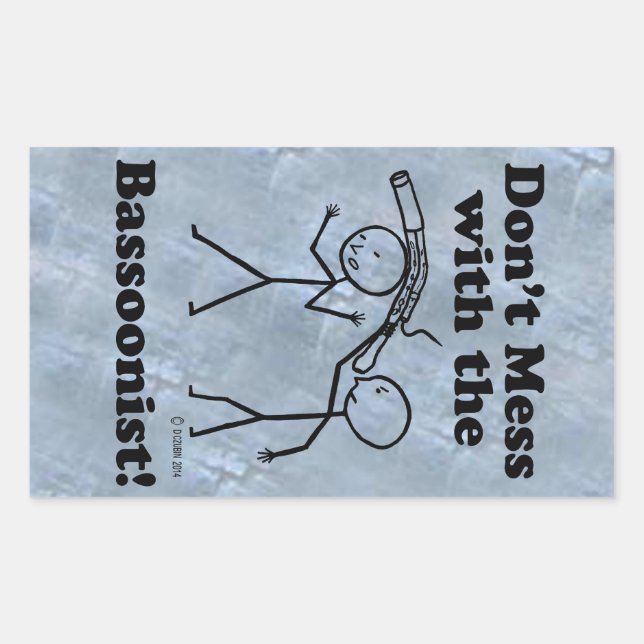 Nicht mit dem rechteckigen Aufkleber des Bassoonis (Vorderseite)