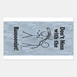 Nicht mit dem rechteckigen Aufkleber des Bassoonis