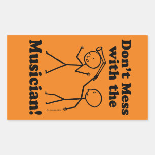 Nicht mit dem rechteckigen Aufkleber des Musikers 