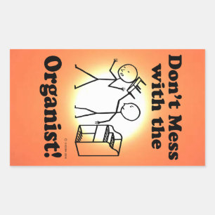 Nicht mit dem rechteckigen organistischen Aufklebe Rechteckiger Aufkleber