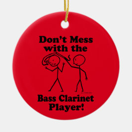 Nicht mit der Bassklarinett-Player-Keramik verwech Keramik Ornament