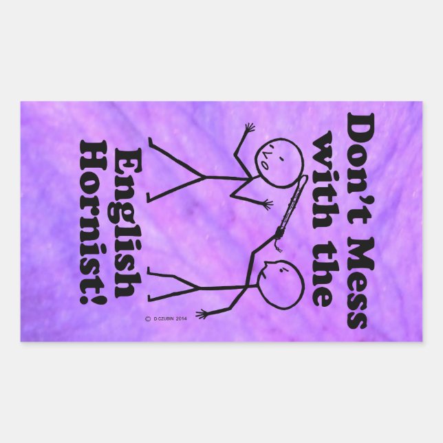 Nicht mit der englischen Hornistin in der Rechteck Rechteckiger Aufkleber (Vorderseite)