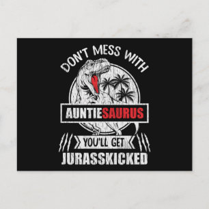 Nicht mit der Familie der Auntasaurus Dinosaurier Postkarte
