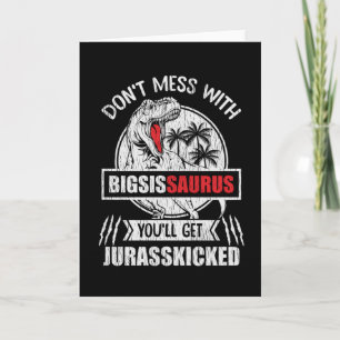 Nicht mit der großen Schwester Saurus Dinosaur-Fam Karte