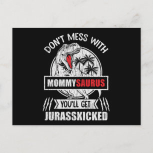 Nicht mit der Mama der Familie Saurus Dinosaur dur Postkarte