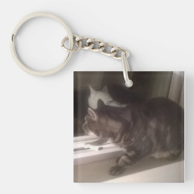 Nicht mit dir reden Dave Square Schlüsselanhänger (Vorderseite)