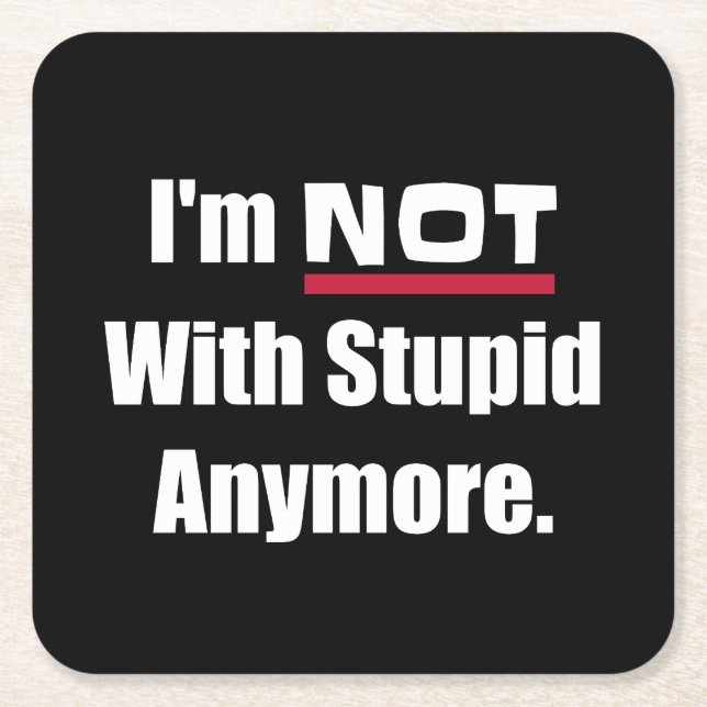 Nicht mit dummen Scheidungen noch lustiger brechen Rechteckiger Pappuntersetzer (Vorderseite)