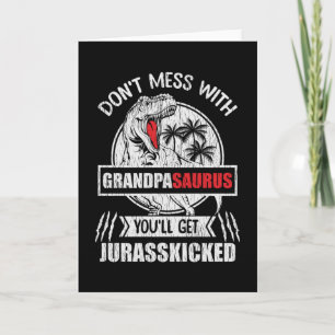 Nicht mit Großvater Saurus Dinosaurier Vater Karte