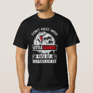 Nicht mit kleinen Saurus-Dinosaurier-Familienkinde T-Shirt