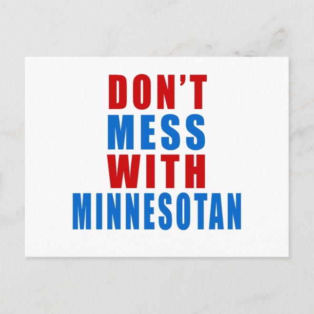 Nicht mit MINNESOTAN durcheinander bringen Postkarte (Vorderseite)