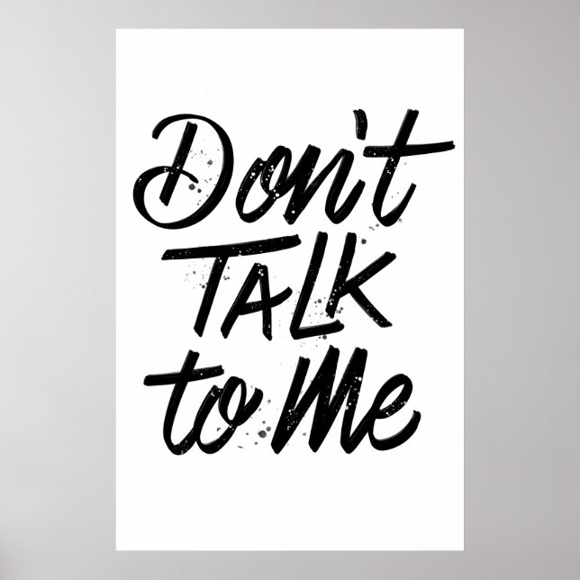 Nicht mit mir reden Poster 24x36 (Vorne)