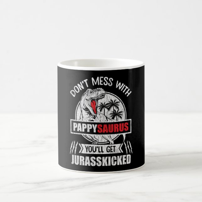 Nicht mit Pappy Saurus Dinosaur Vater Kaffeetasse (Mittel)