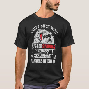 Nicht mit Sister Saurus Dinosaur Familienmädchen d T-Shirt