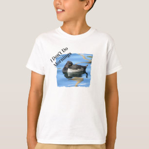 Nicht morning Person Sleepy Schwarz-weiß Ente T-Shirt