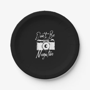 Nicht negativ Kamera I Vintag Fotograf Pappteller