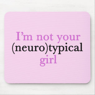Nicht neurotypisch Niedliche Autismus Stolz Pink A Mousepad