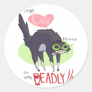 Nicht niedliche Kitty Sticker
