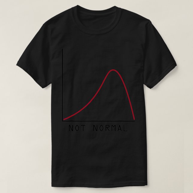 Nicht normal zu einer lustigen Mathematikstatistik T-Shirt (Design vorne)
