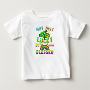 Nicht nur Glück, sondern zu gesegnet Baby T-shirt