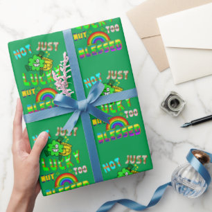 Nicht nur Glück, sondern zu gesegnet Geschenkpapier