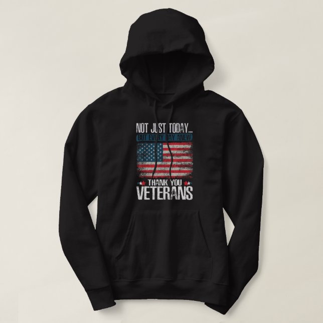 NICHT NUR HEUTE! DANKE IHNEN VETERANER HOODIE (Design vorne)