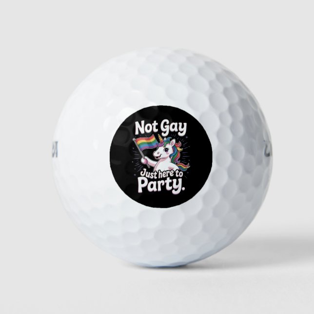 Nicht nur hier, um LGBTQ-Gay Pride nur zu Party Golfball (Vorderseite)
