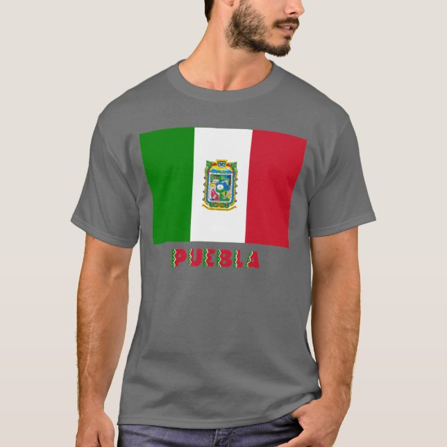 Nicht offizielle Flagge Pueblas T-Shirt (Vorderseite)
