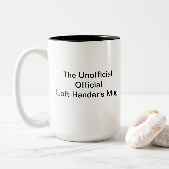Nicht offizielle offizielle linkshändige Tasse (Mit Donut)