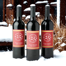 Nicht öffnen 25. Dezember Weihnachtsweinlabel Weinetikett