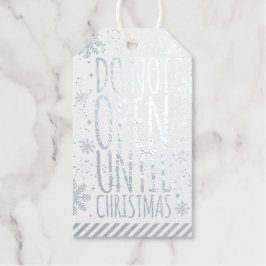 Nicht öffnen bis Weihnachten Rustikale Chic & Eleg Geschenkanhänger