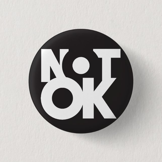Nicht OKAYknopf Button (Vorderseite)