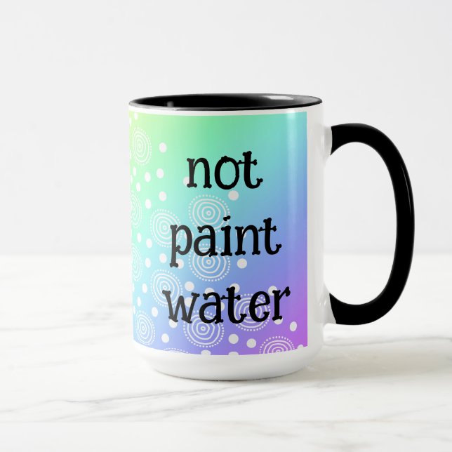 Nicht Paint Water Funny Rainbow Coffee Tasse (Rechts)