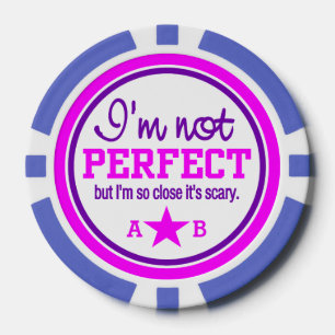 Nicht perfekt angepasste Monogramm-Poker-Chips Pokerchips