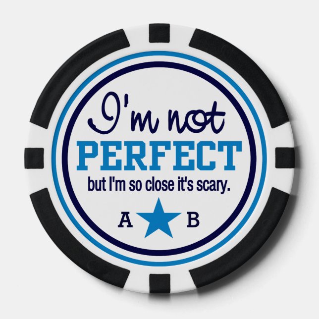 Nicht perfekt angepasste Monogramm-Poker-Chips Pokerchips (Vorderseite)