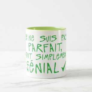Nicht perfekt, nur genial zweifarbige tasse