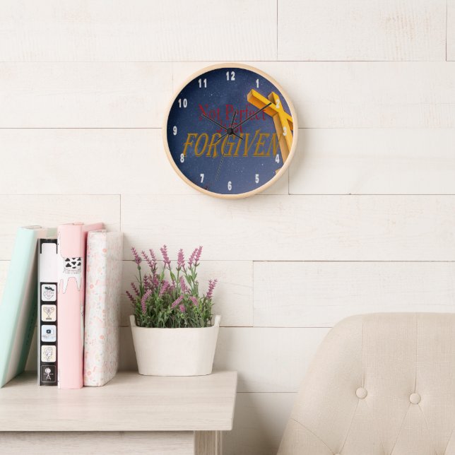 Nicht perfekt, nur verzeihen Christliches Sprichwo Uhr (Lesesaal)