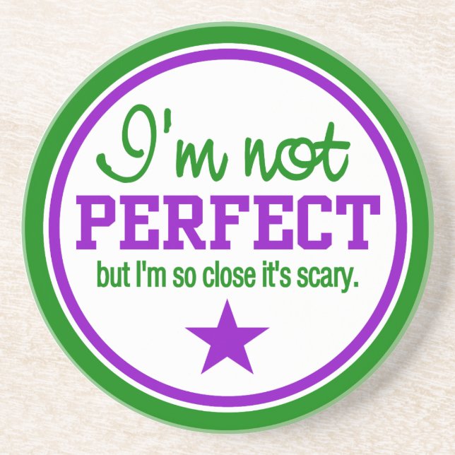 NICHT PERFEKTER Untersetzer - grün / lila (Vorne)