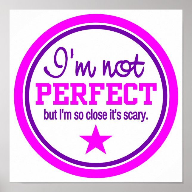 NICHT PERFEKTES Plakat - rosa (Vorne)