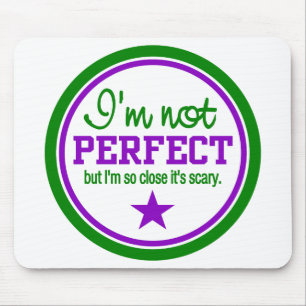 NICHT PERFEKTIV - grün / lila Mousepad