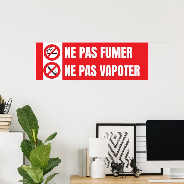Nicht rauchen, nicht dampfen Poster  (Heimbüro)