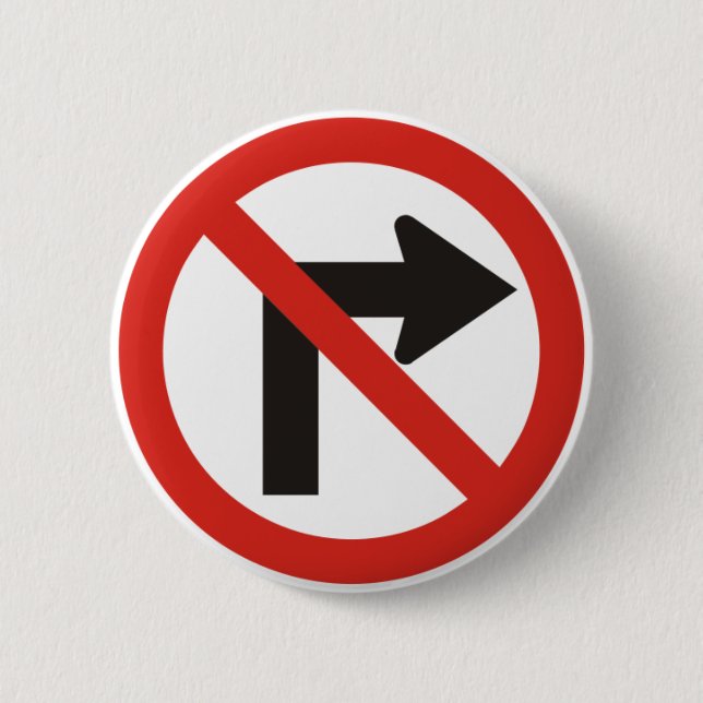 Nicht rechtsdrehend button (Vorderseite)