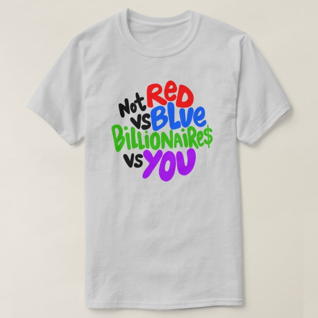 Nicht Red Vs. Blue T-Shirt (Design vorne)