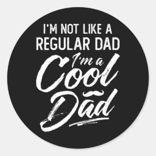 Nicht regulärer Vater Im Coolen Vater Daddy Grandp Runder Aufkleber