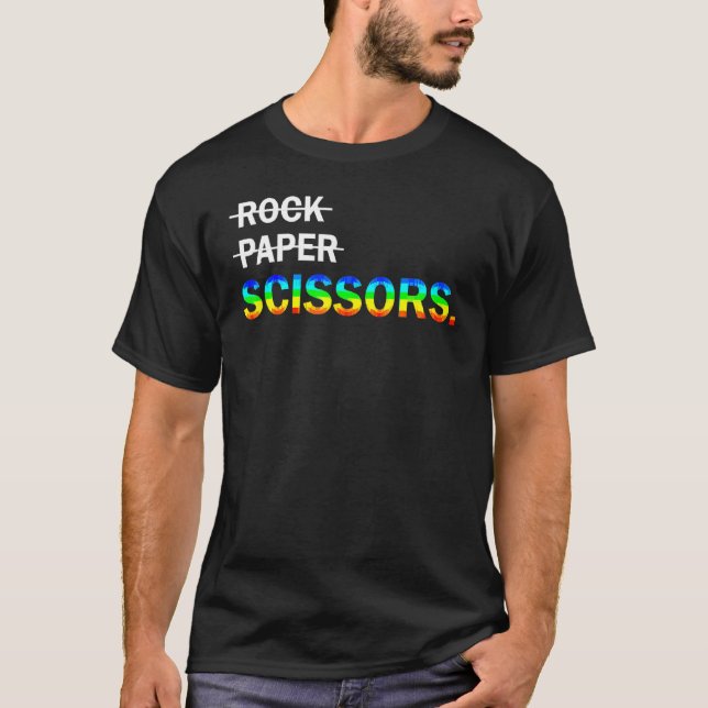 Nicht rock Paper Es ist Schere Lesben T-Shirt (Vorderseite)