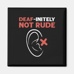 Nicht rude. Asl Hand Sign Language Deaf Prix Magnet