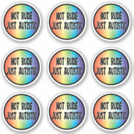 Nicht rude only autistic - Aufkleberpackung Aufkleber