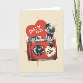 NICHT RUDE SEIN - NICHTS Retro-Valentinstag-Karte Feiertagskarte