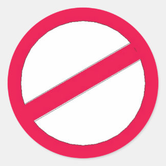 NICHT ...... RUNDER AUFKLEBER