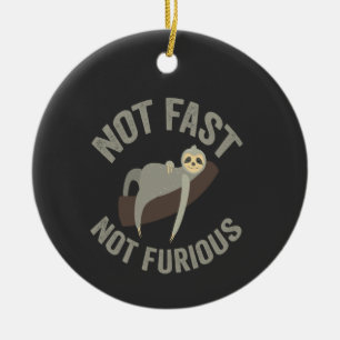Nicht schnell, nicht wütend Funny Slogan Tier Keramik Ornament